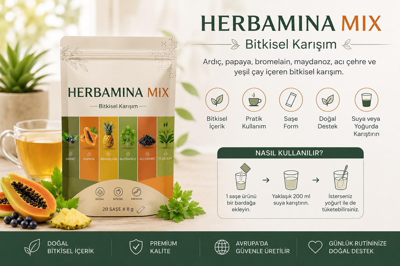 Herbamina Mix Nedir? Nasıl Kullanılır? Faydaları, İçeriği ve Kullanıcıların Merak Ettikleri