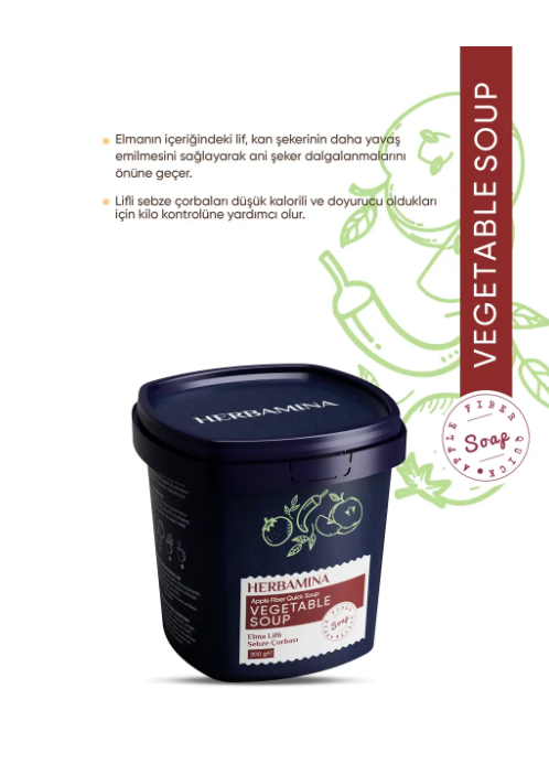 HERBAMİNA ELMA LİFLİ SEBZE ÇORBASI - 300 gr