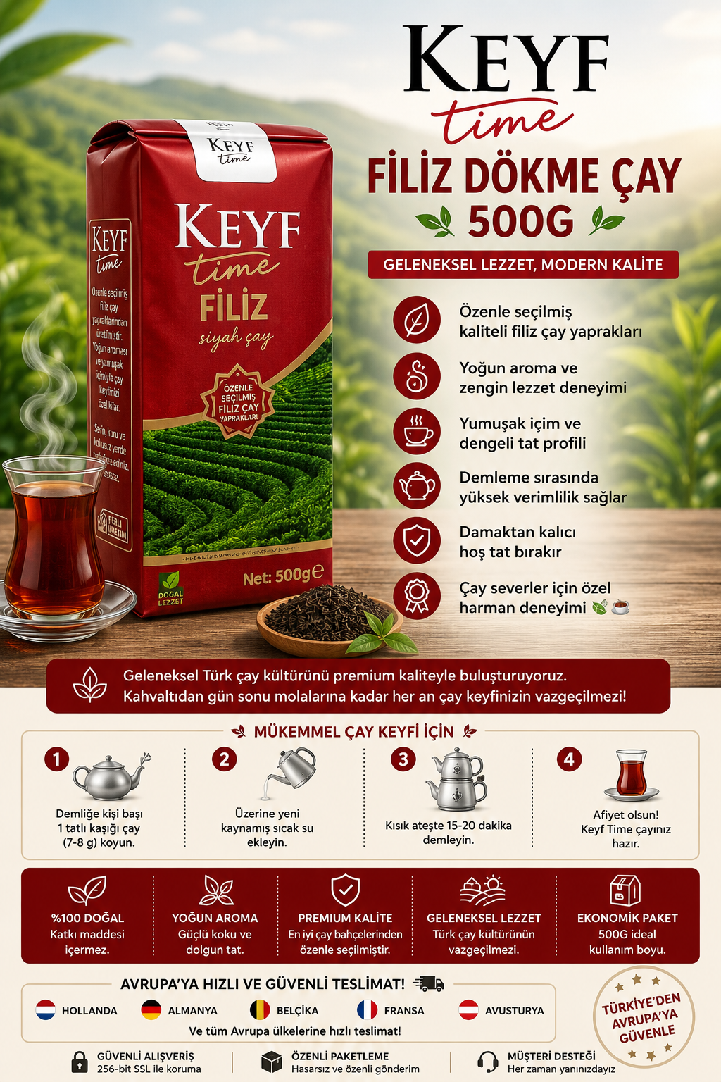 Keyf Time Filiz Loose Leaf Black Tea – 500G