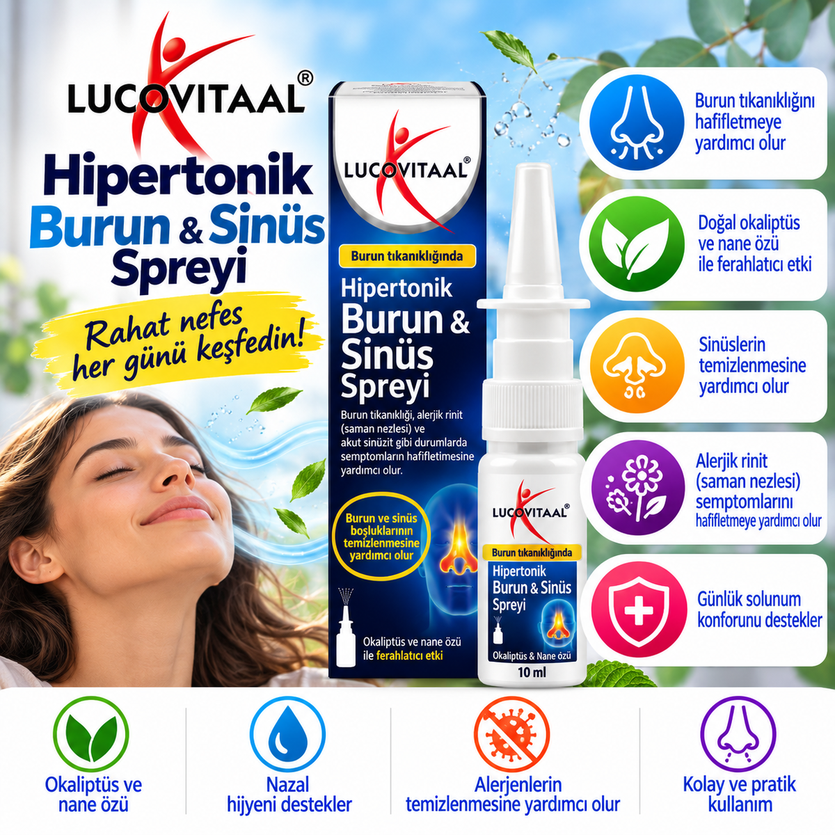 Hipertonik Burun ve Sinüs Spreyi – 10 ml