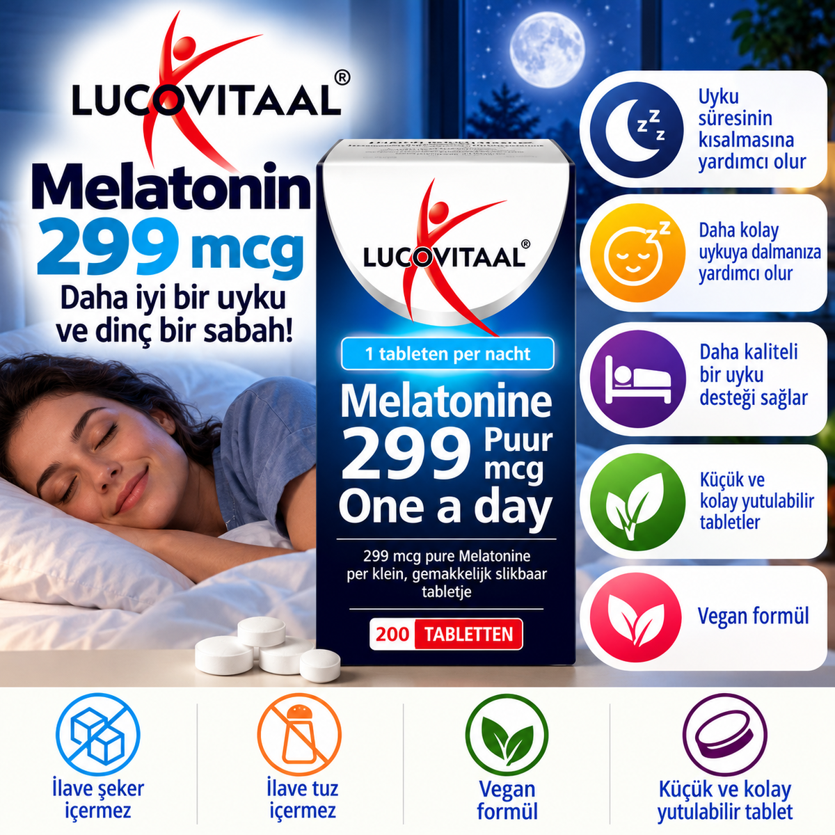 Melatonin 299 mcg – 200 Tablet