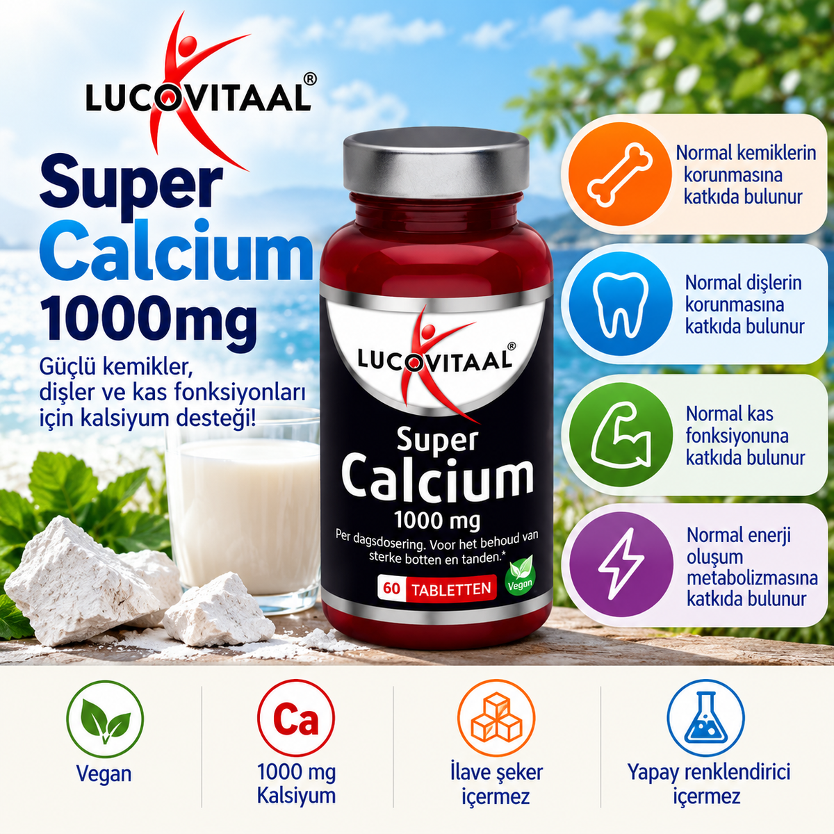 Süper Kalsiyum 1000 mg – 60 Tablet
