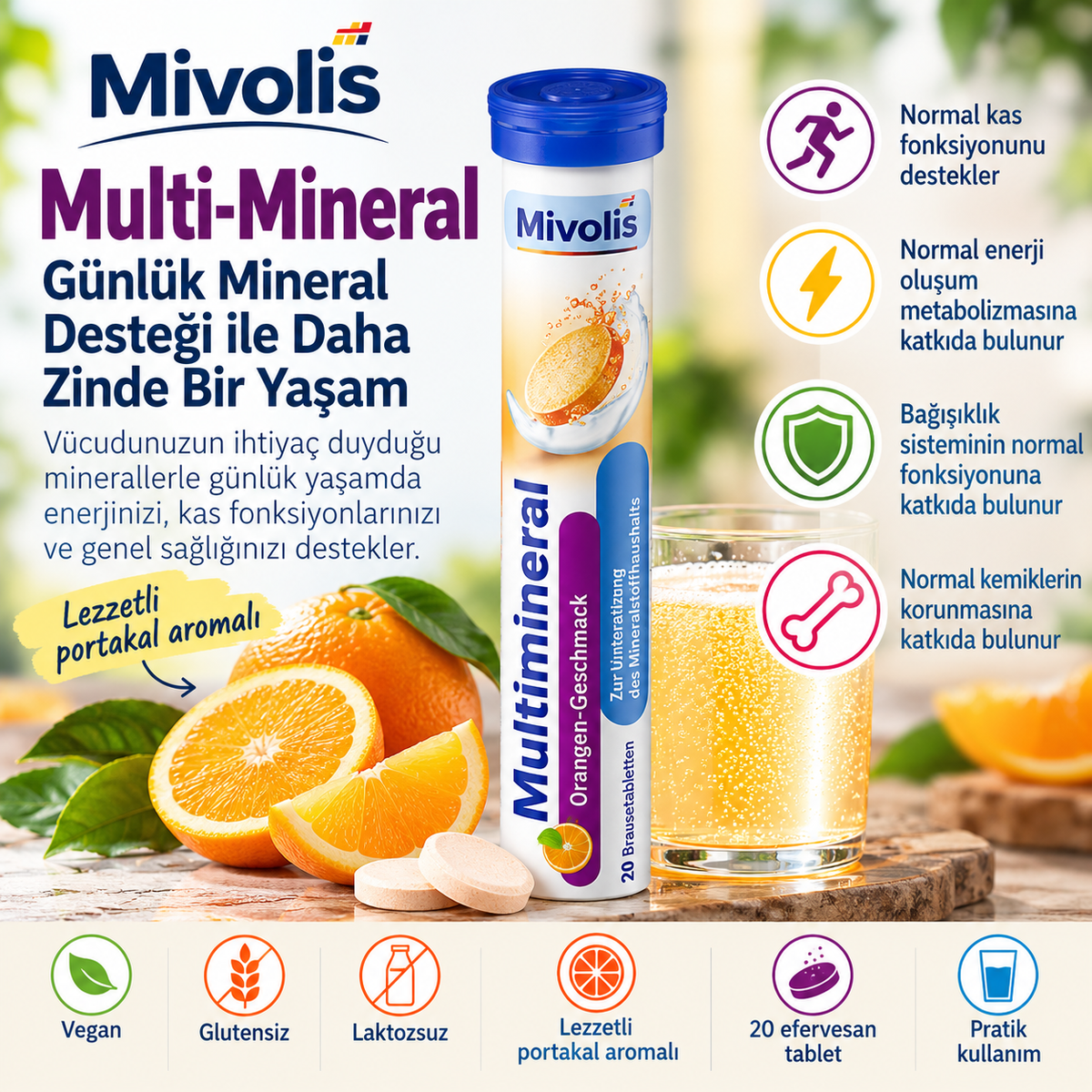 Mivolis Multi-Mineral – 20 Efervesan Tablet | 82 g