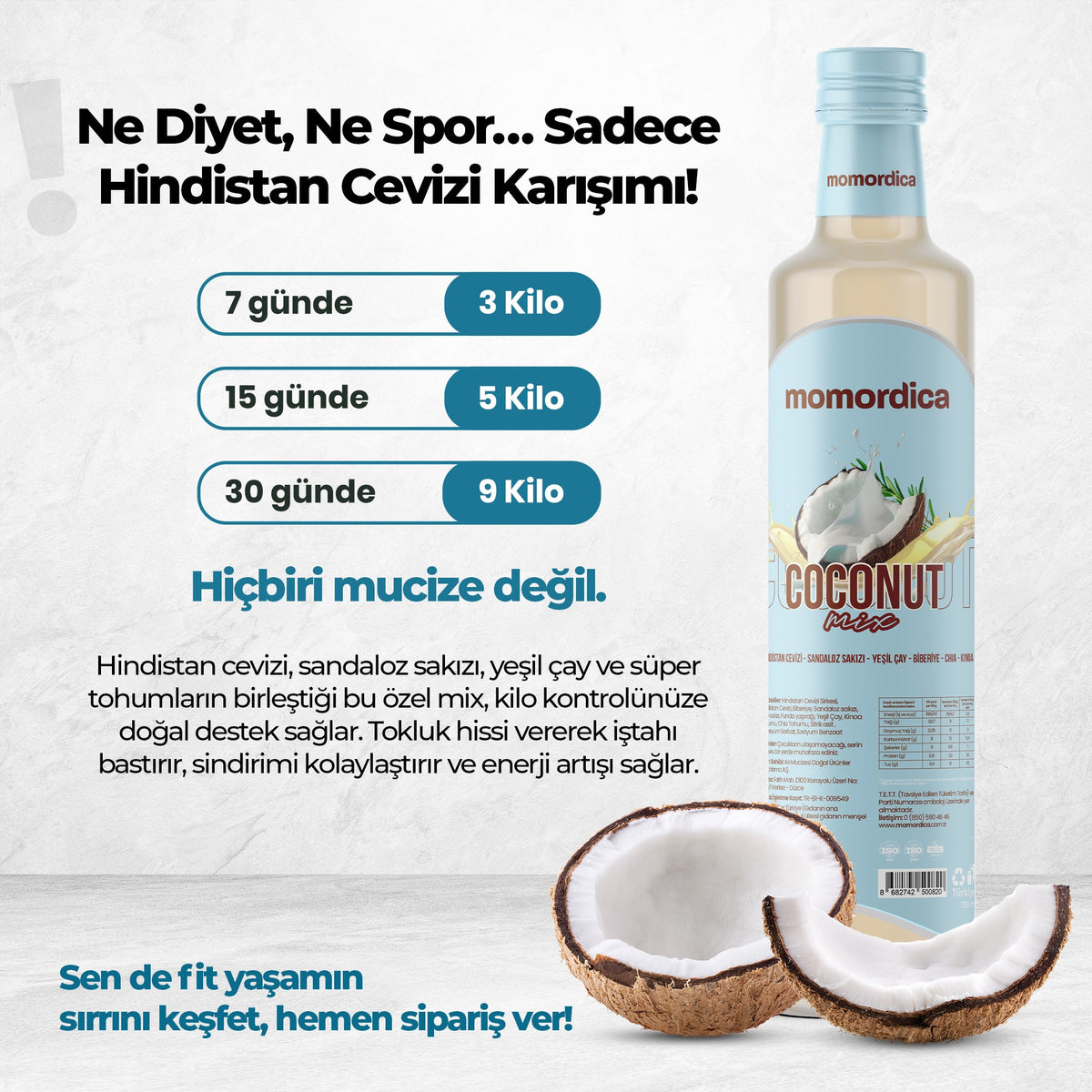 Momordica Coconut Mix - 5li Set