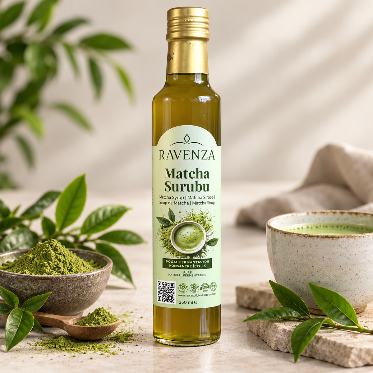 Concentrado de bebida de matcha fermentado Ravenza