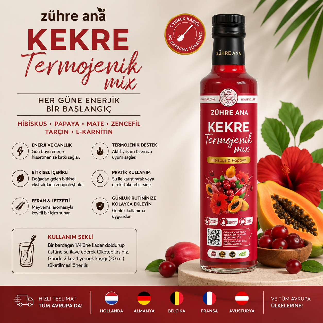 ZÜHRE ANA KEKRE TERMOJENİK MIX 250ML