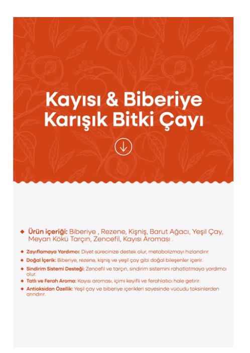 HERBAMİNA Kayısı & Biberiye Karışık Bitki Çayı (1,5grx30 Saşet)
