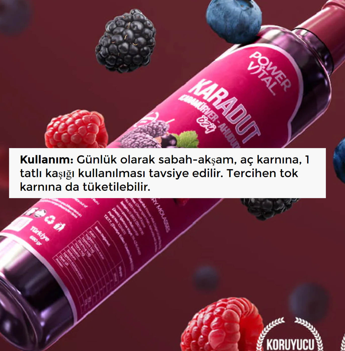 Karadut, Karamürver, Ahududu Özü - 680gr